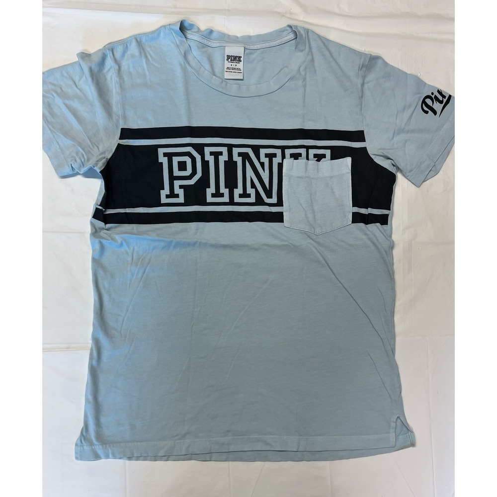 Over Size Victoria Secret Pink  Color Blue T-Shirt Women's Size S.  (269)